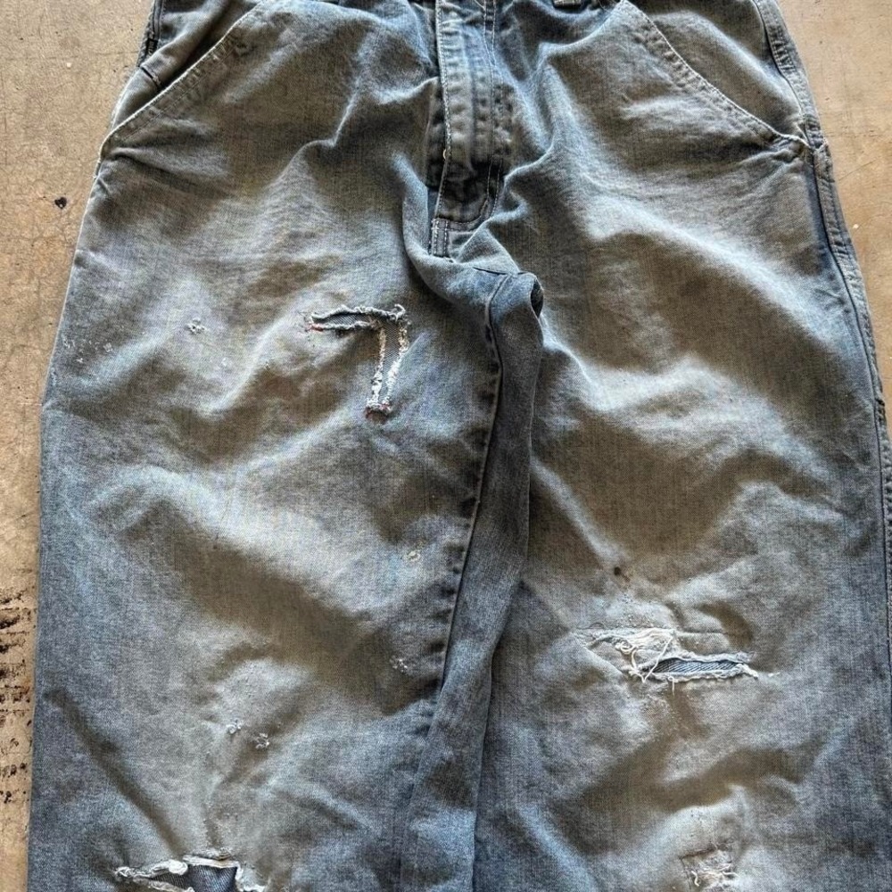Baggy Billabong Big Pocket Denim Jeans Surf 90s Summer Vintage Y2K  32x21 - Picture 5 of 8